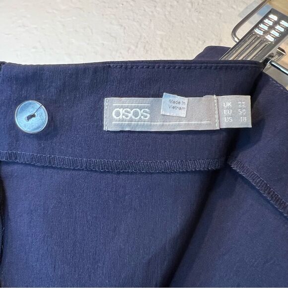 ASOS Stretchy pencil skirt 🖤 navy blue 🖤 size 18 - Picture 2 of 7